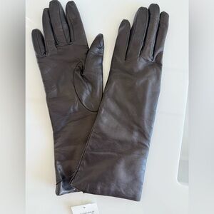 Bloomingdale's Black Leather Gloves New with tags and in packaging